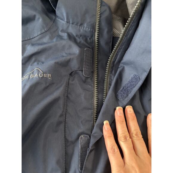 Eddie Bauer sz M mens weatheredge rain jacket river blue/grey outdoors gorpcore - Picture 6 of 13